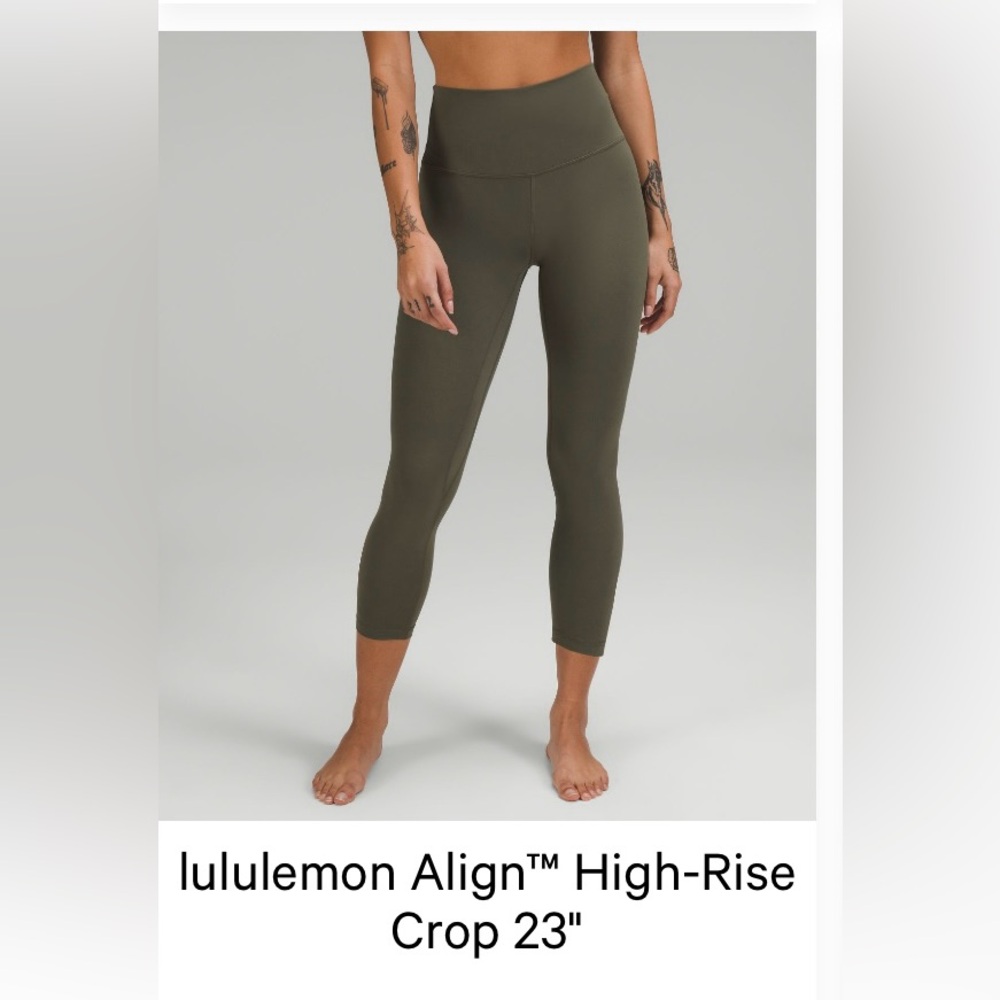 Lululemon Align 23” in Army Green size 10